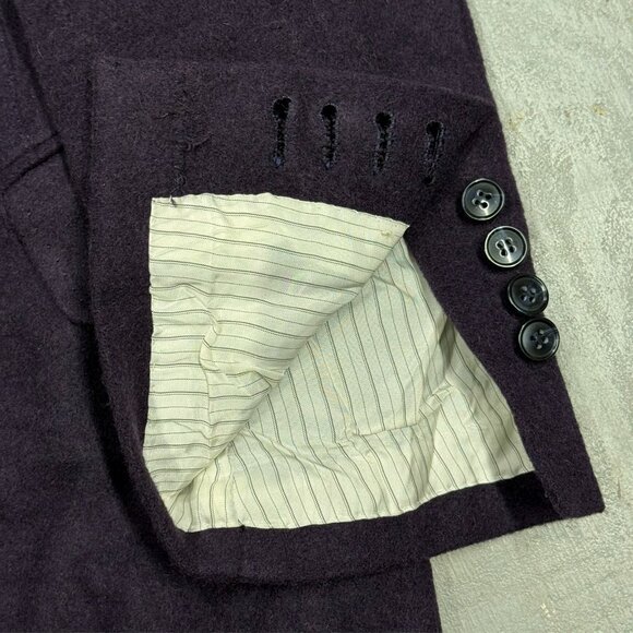 Bespokke Angelo Rosso Blazer Ariston 130s Wool Sport Coat Italy Purple 38R - Picture 5 of 8